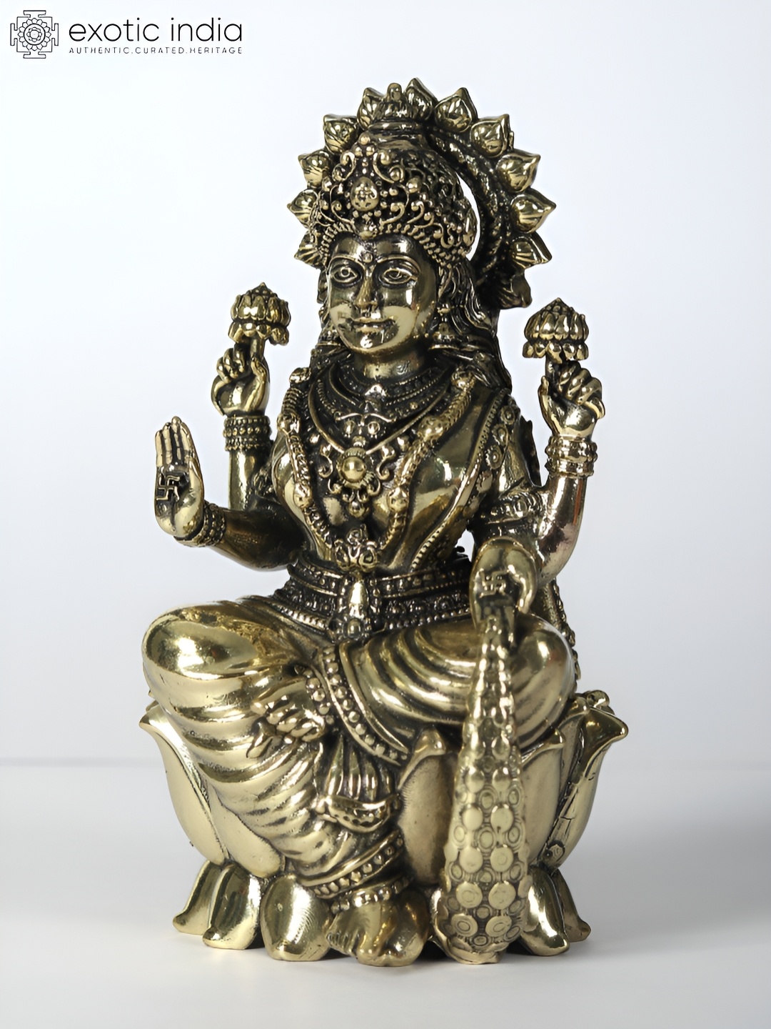 

Exotic India Gold-Toned Religious Figurine Showpiece