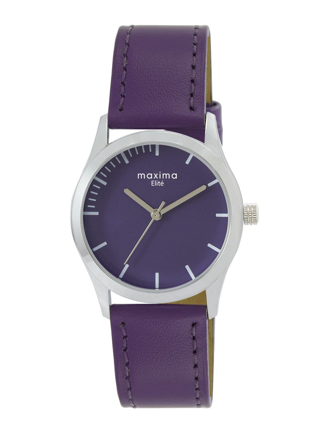 

maxima Women Dial & Leather Straps Analogue Watch L-62712LMLI, Violet