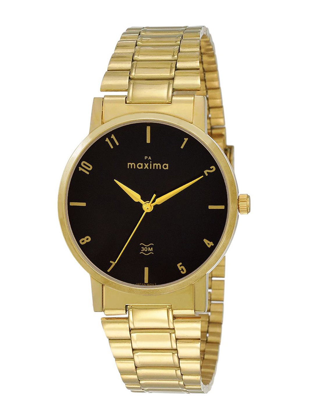 

maxima Men Dial & Stainless Steel Straps Analogue Watch 68890CMGY, Black