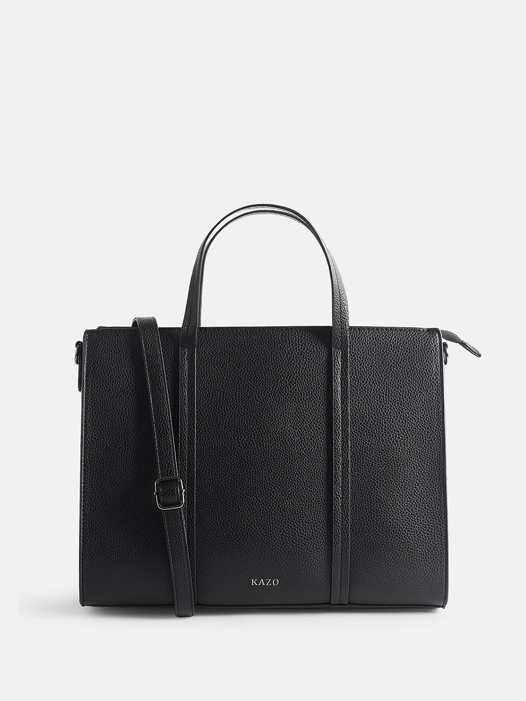 

Kazo Women Structured Satchel Bag, Black