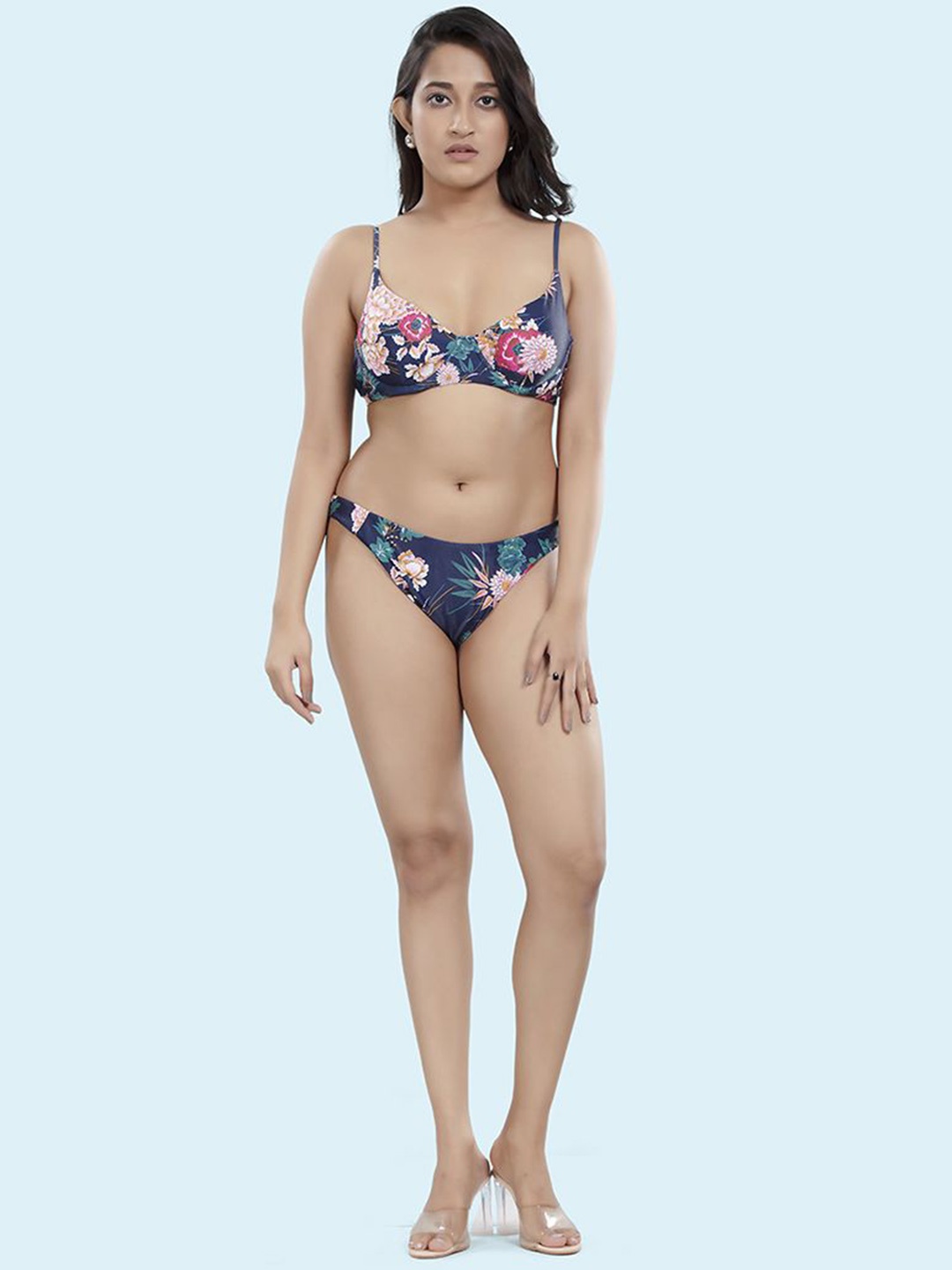 

BOLD & BAE Printed Swim Bikini Set, Blue