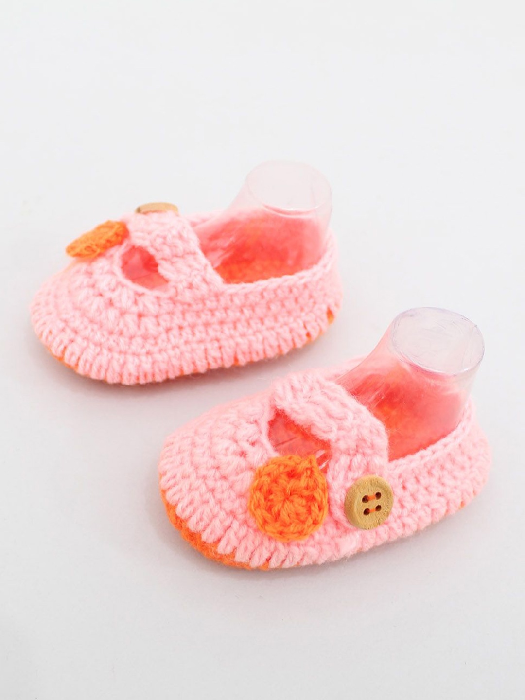 

Woonie Unisex Kids Acrylic Booties, Pink