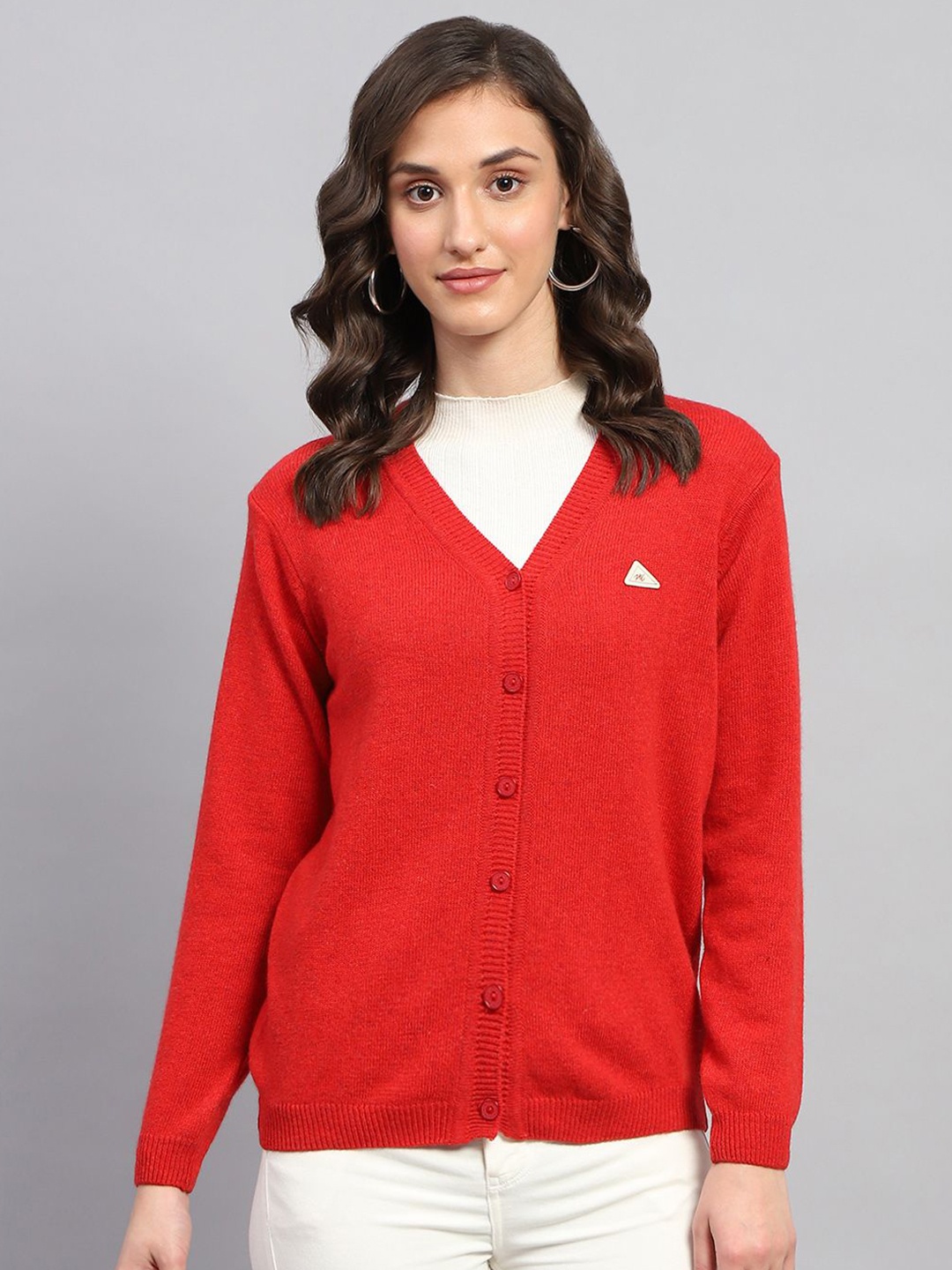 

Monte Carlo Women Woollen Cardigan, Red
