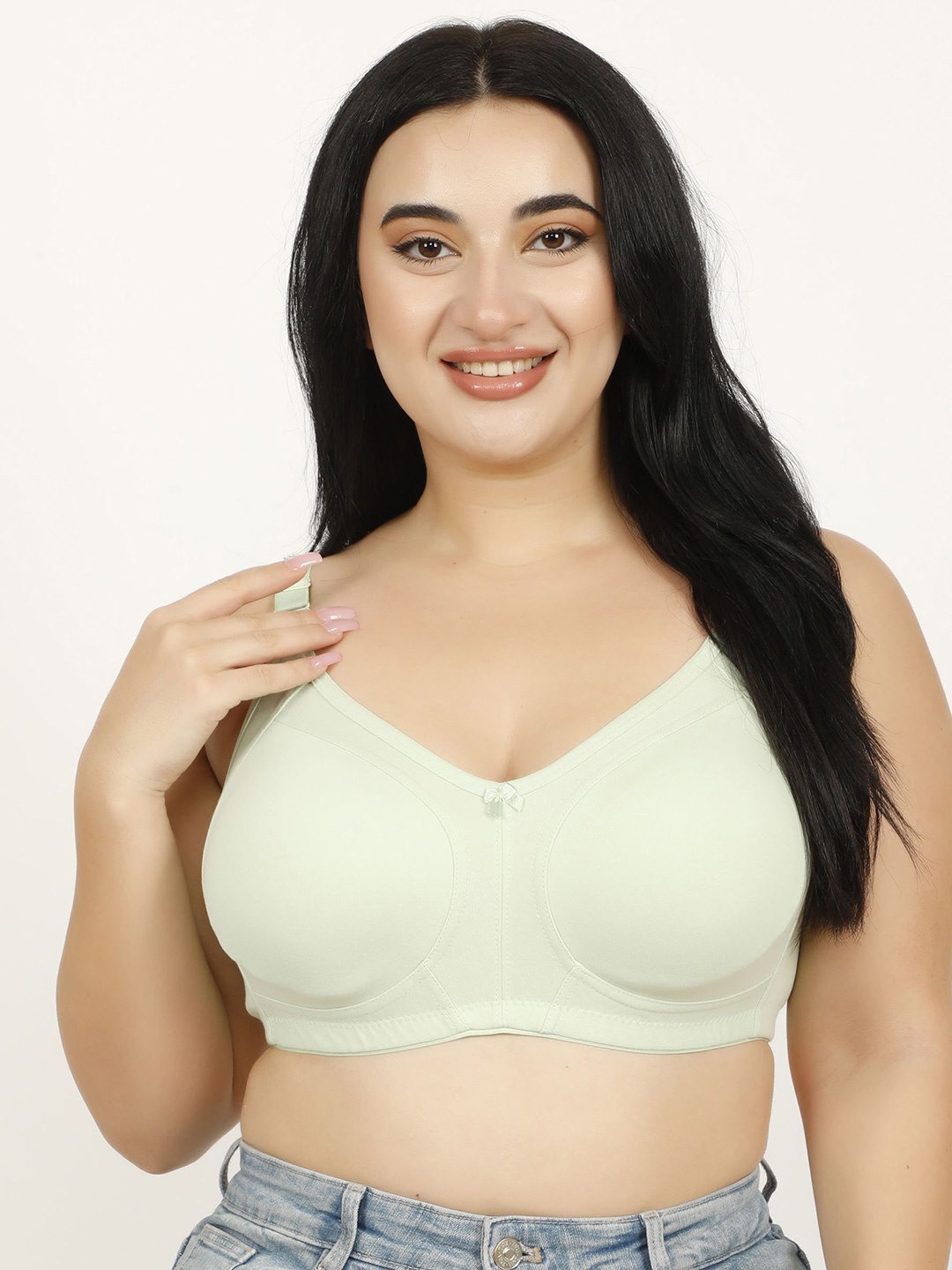 

Hill Islands Solid Non Padded Full Coverage Bra, Sea green