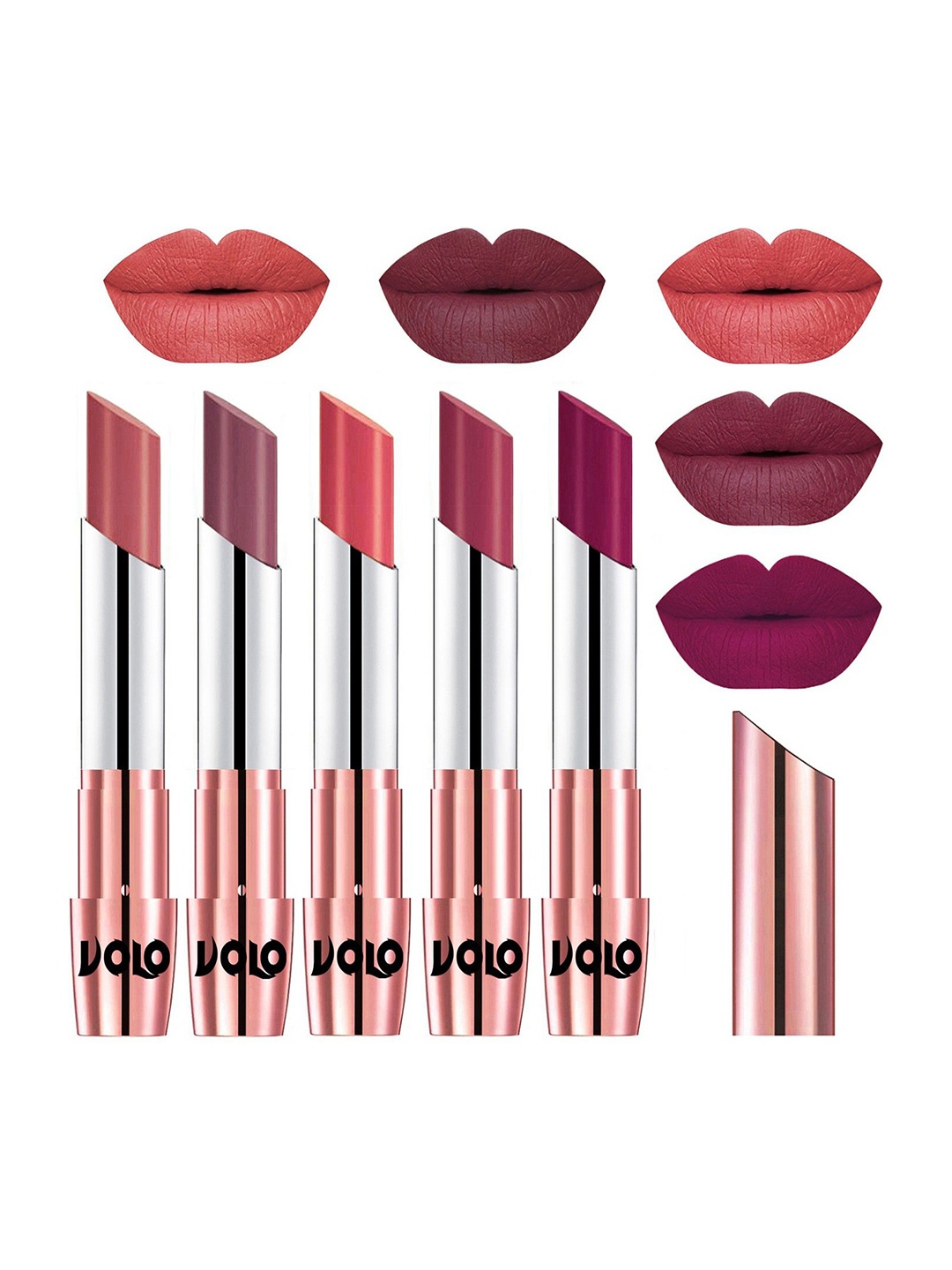 

VOLO Set Of 5 Creme Matte Lipsticks, Multi
