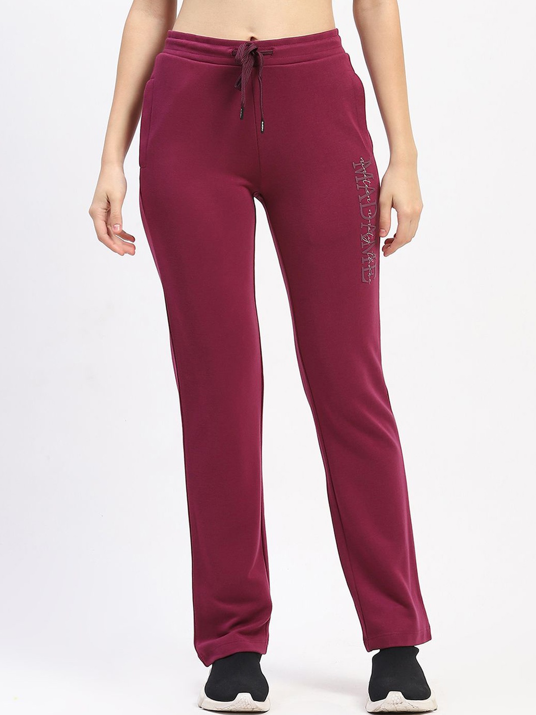 

Madame Women Solid Relaxed-Fit Track Pants, Red