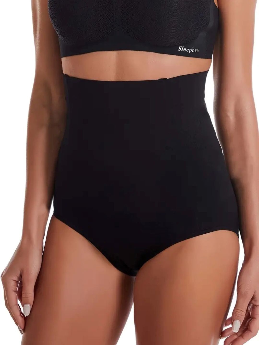 

Poftik Women Tummy & Hips Cotton Shapewear, Black
