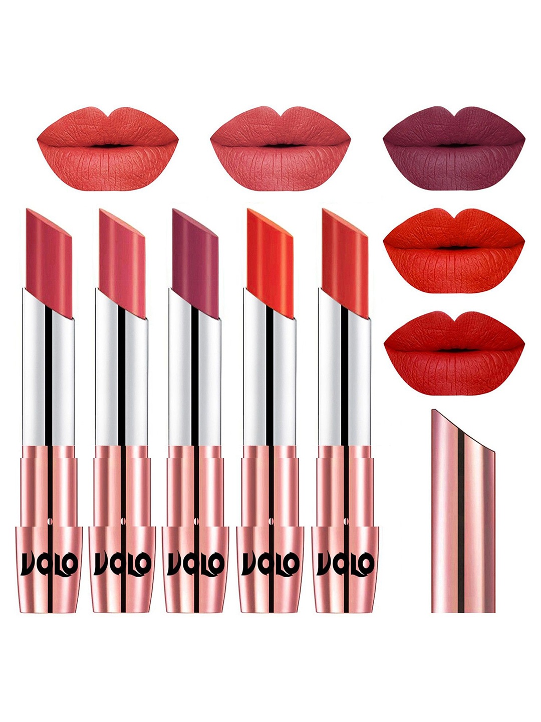 

VOLO Set Of 5 Creme Matte Lipsticks, Multi