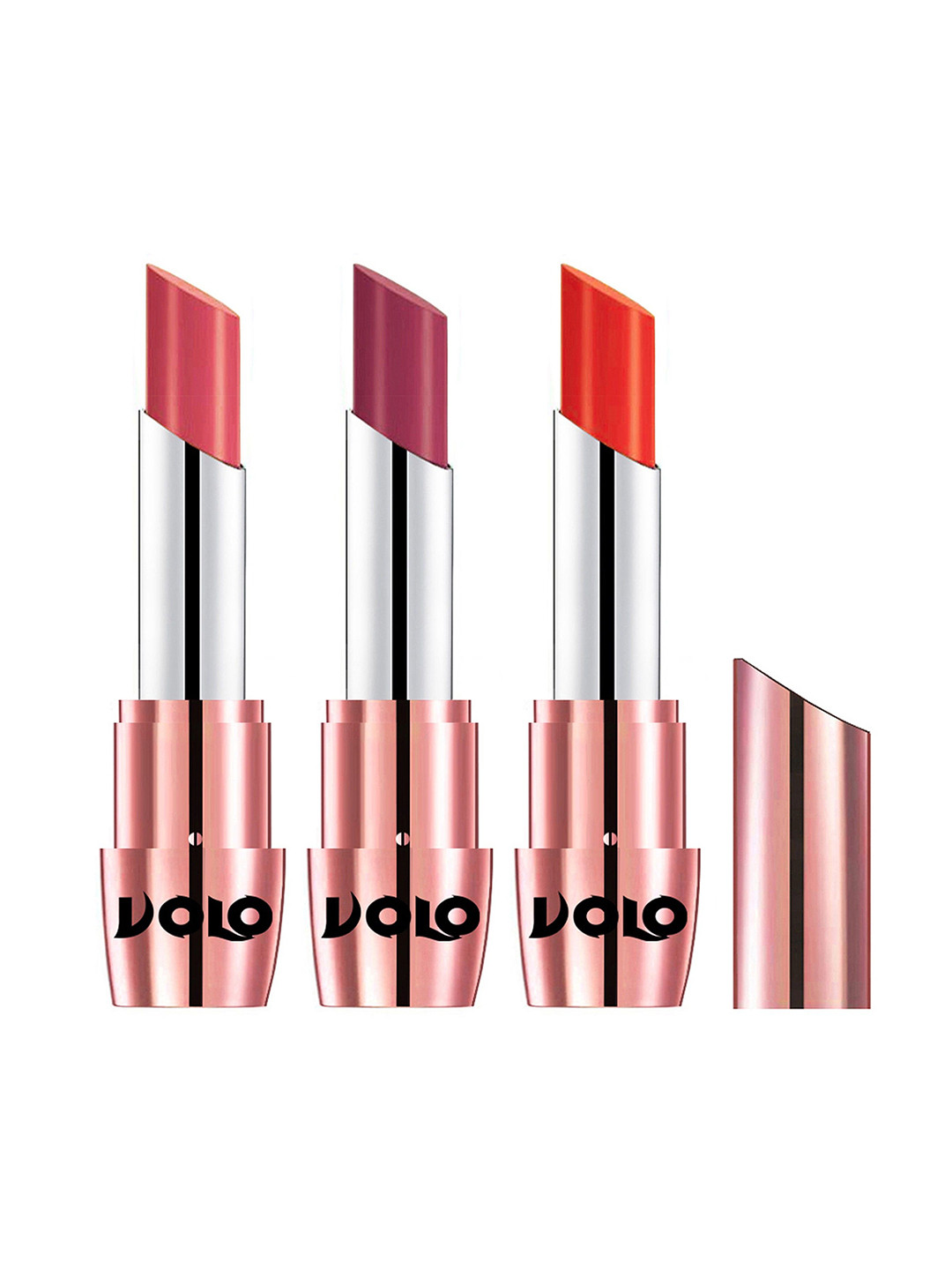 

VOLO Set Of 3 Creme Matte Lipstick - 3.5g Each - 637-638-639, Multi