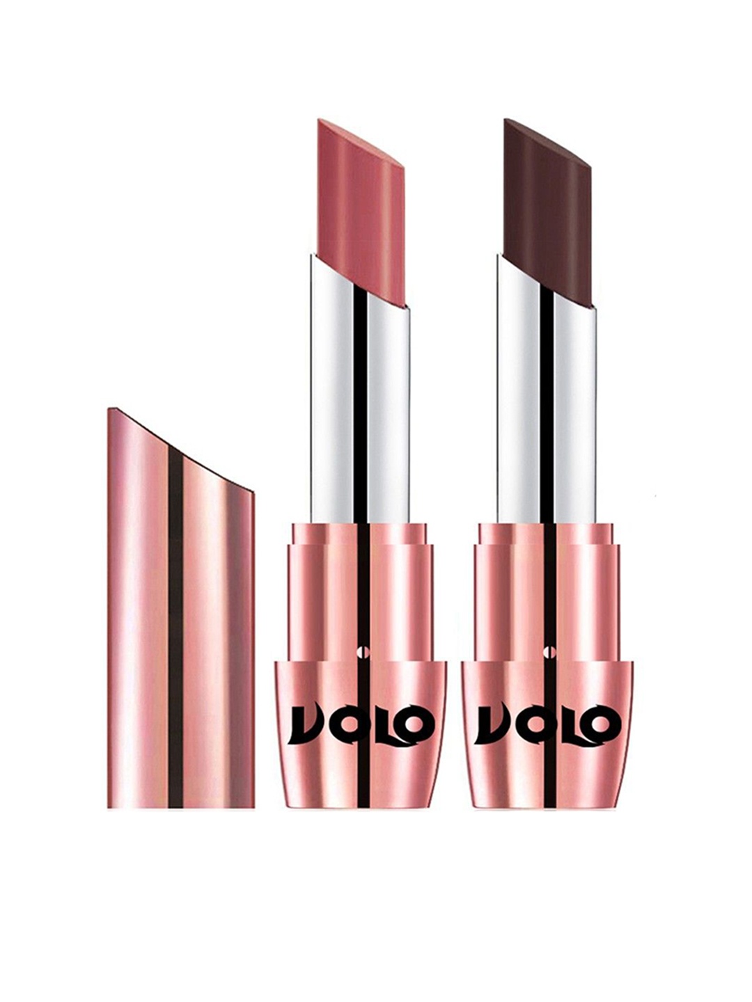 

VOLO Set Of 2 Creme Matte Lipstick 3.5g Each - Light Peach 632-Chocolate 635, Multi