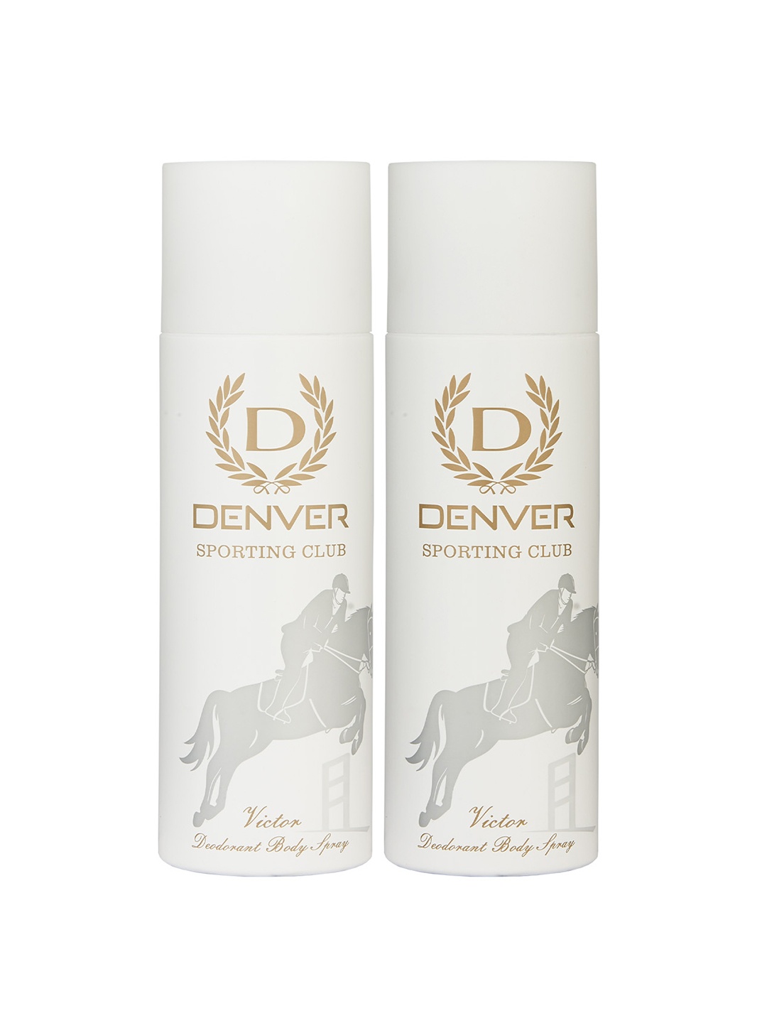 

Denver Men Pack Of 2 Sporting Club Victor Deodorant Body Spray - 200ml Each, Grey