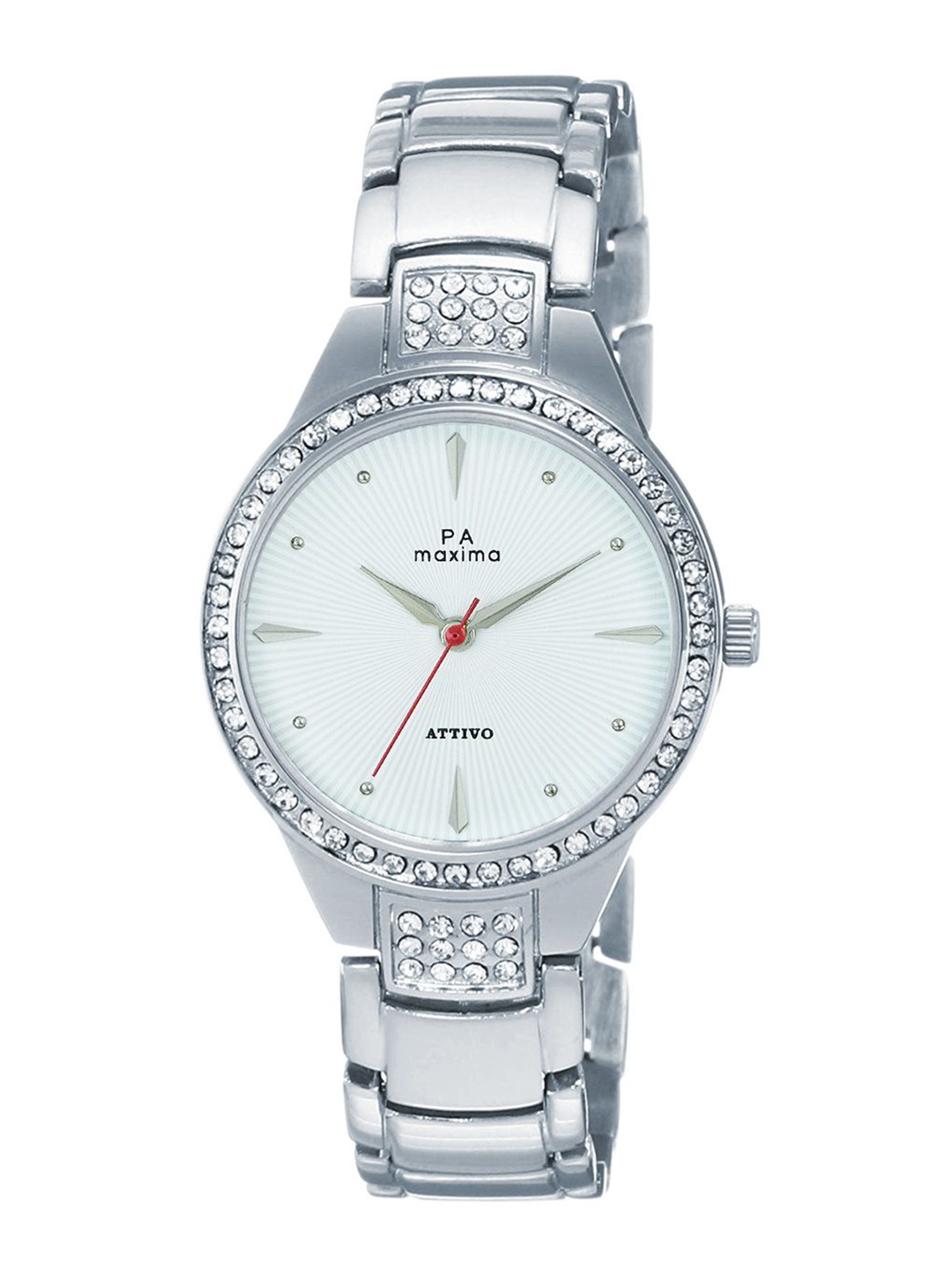 

maxima Women Embellished Dial & Straps Analogue Watch O-56960BMLI, White