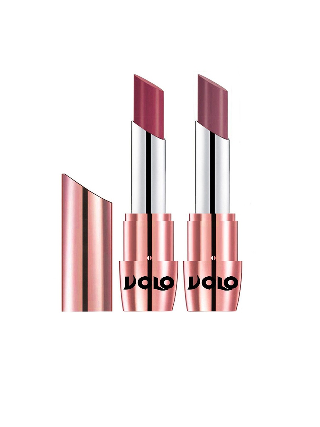 

VOLO Set Of 2 Creme Matte Lipstick- 3.5g- Plum-Cherry-631-636, Pink