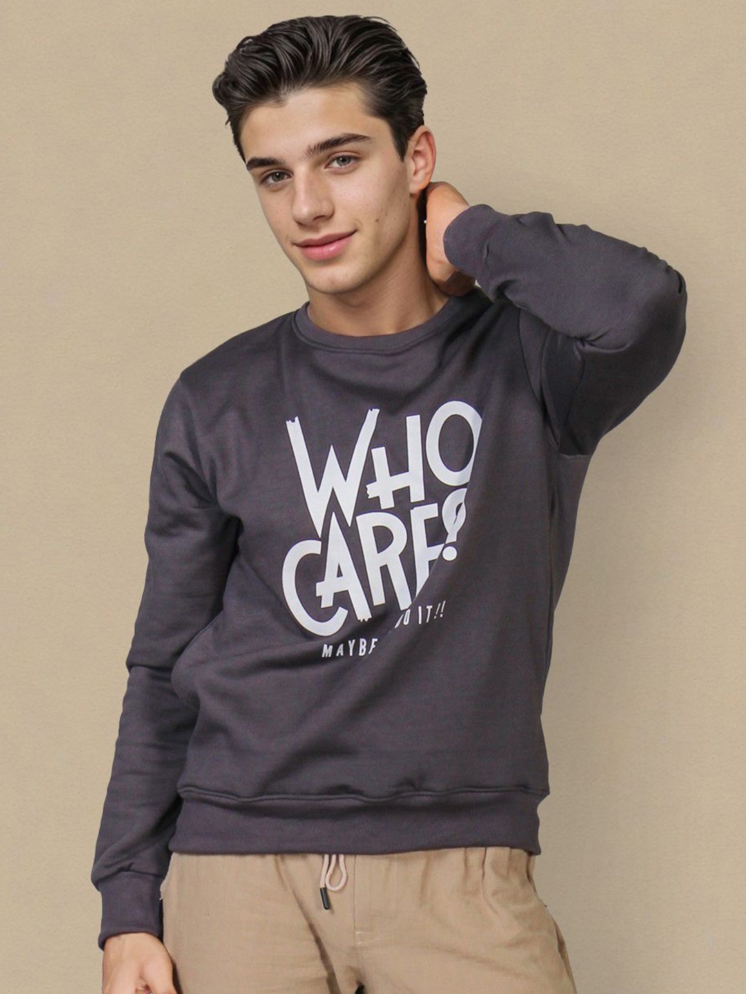 

MABYN Men Printed Sweatshirt, Blue