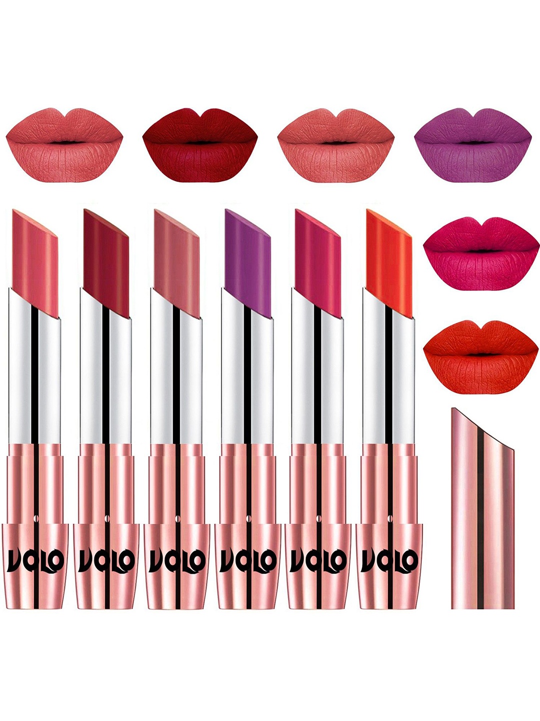 

VOLO Set Of 6 Creme Matte Lipsticks, Multi