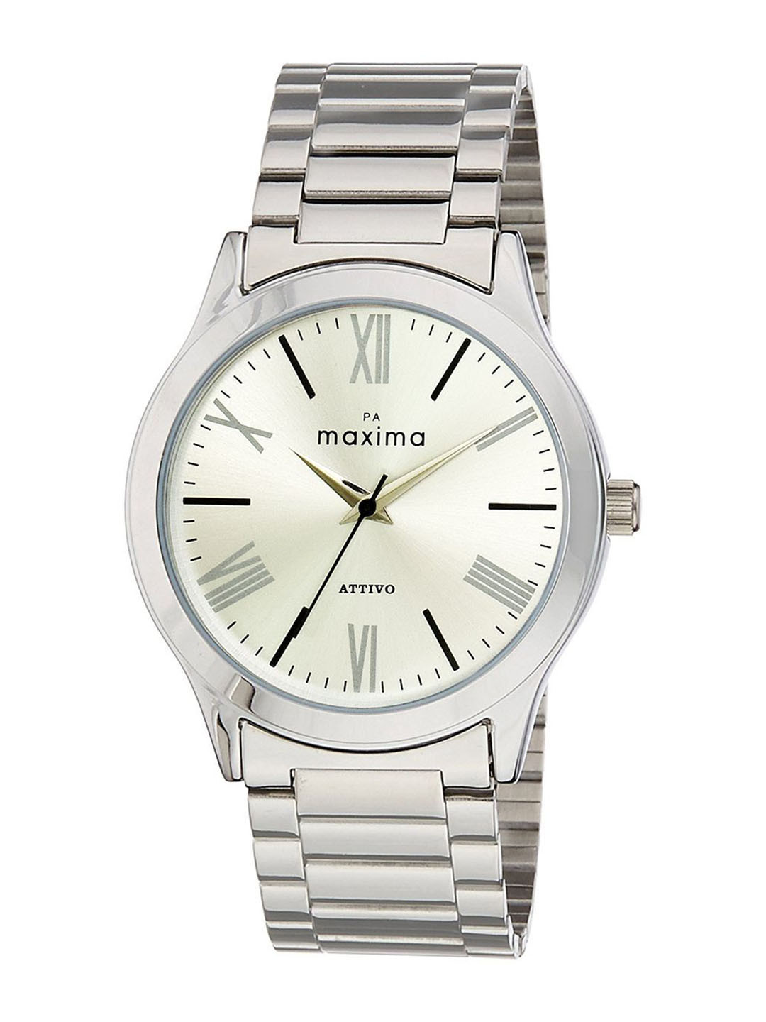 

maxima Men Dial & Stainless Steel Straps Analogue Watch 68286CMGI, Silver