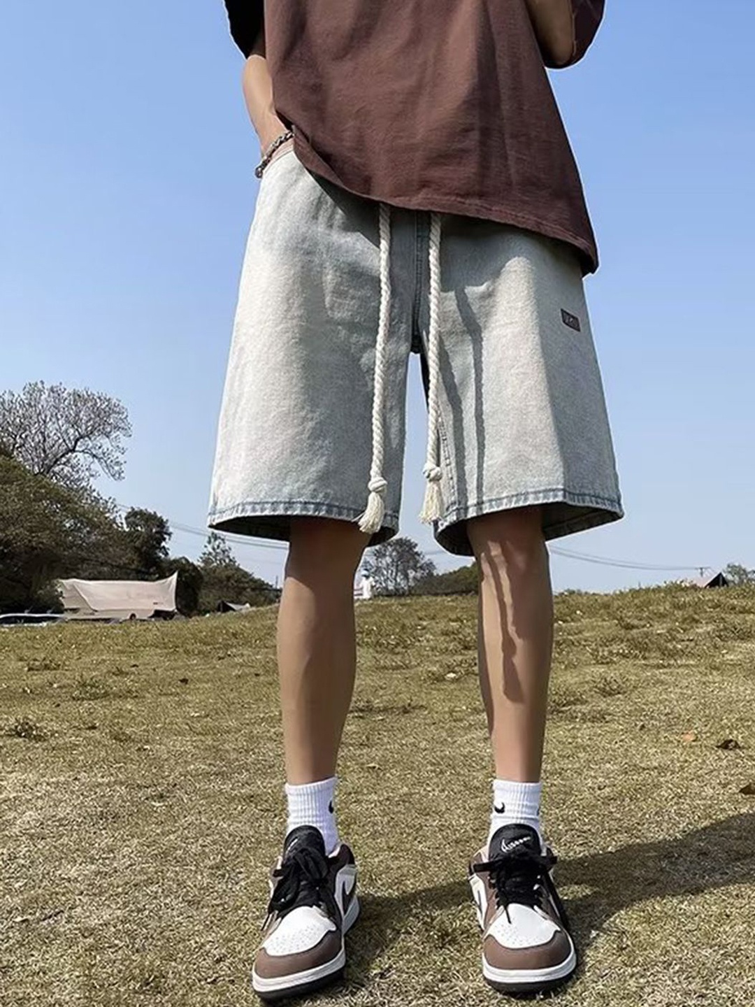 

HERE&NOW Men Denim Shorts, Blue