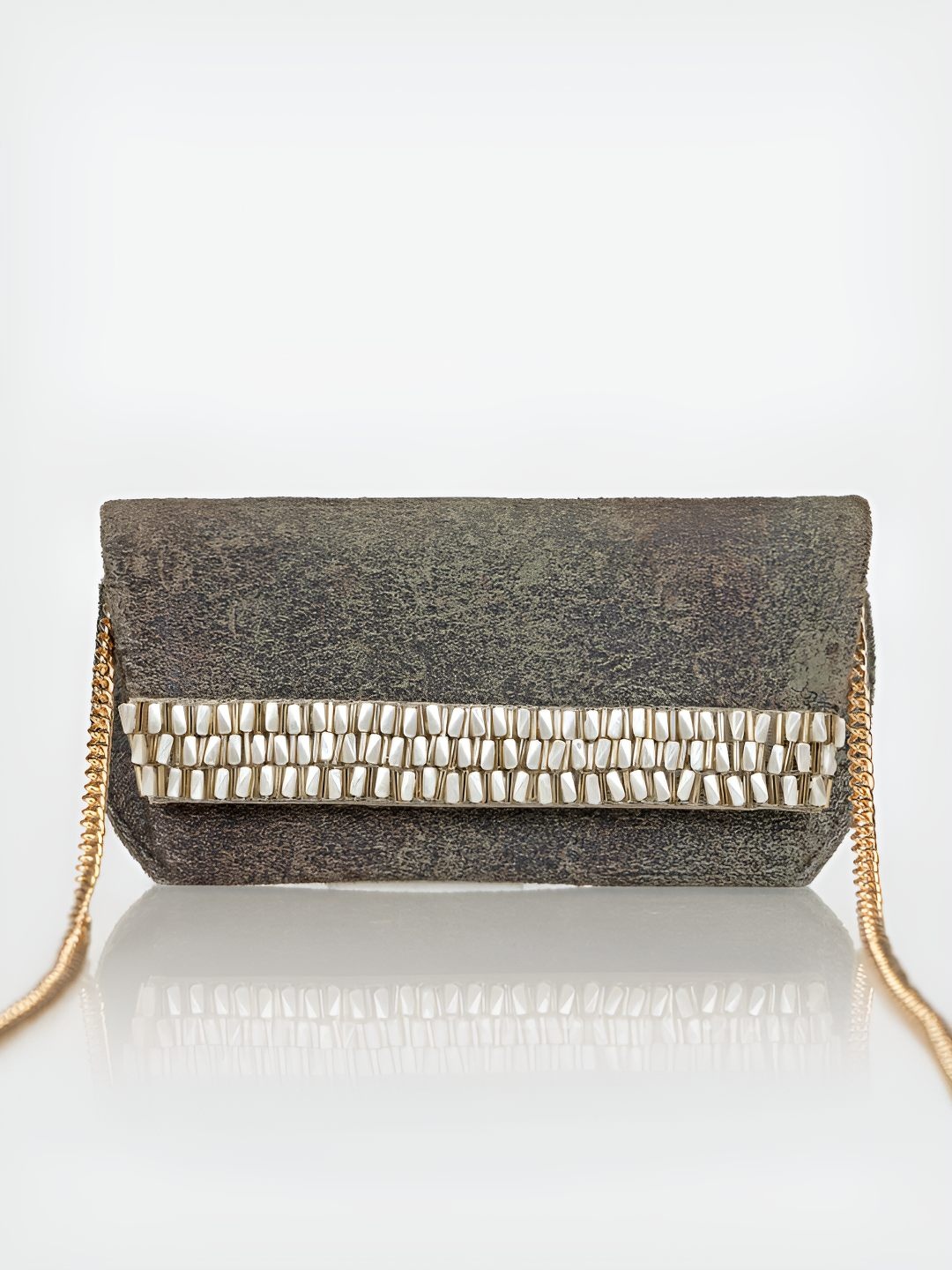 

D'oro Embellished Velvet Sunglasses Case, Green