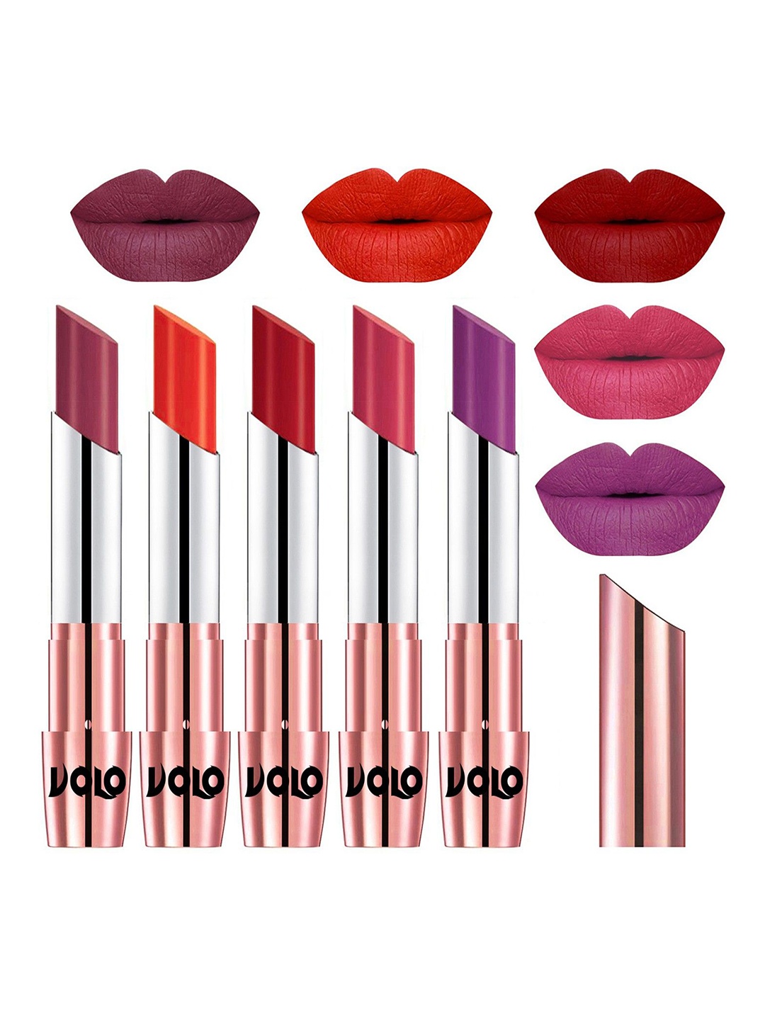 

VOLO Set Of 5 Creme Matte Lipsticks, Multi