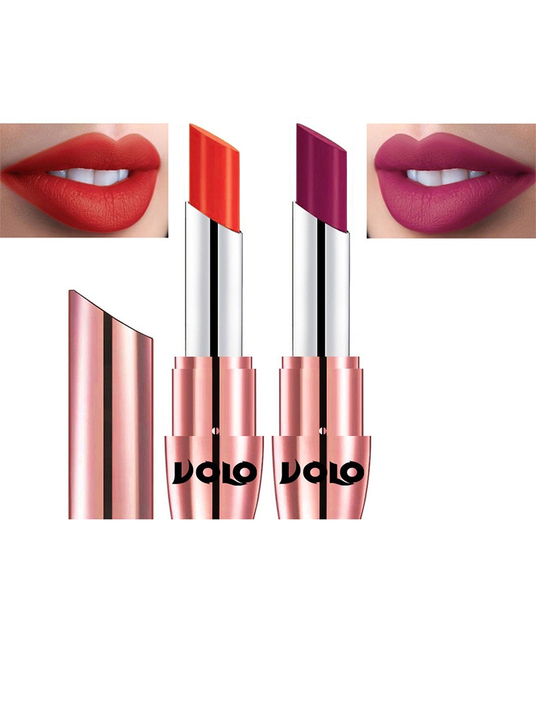 

VOLO Set Of 2 Creme Matte Lipstick 3.5g Each - Coral 639-Magenta 645