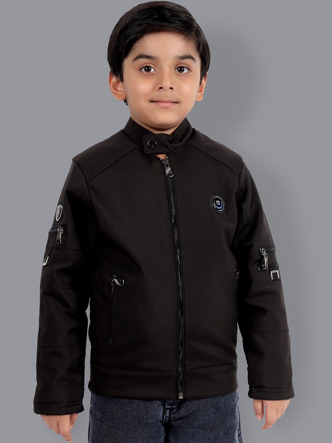 

SKY HEIGHTS Boys Bomber Jacket, Black