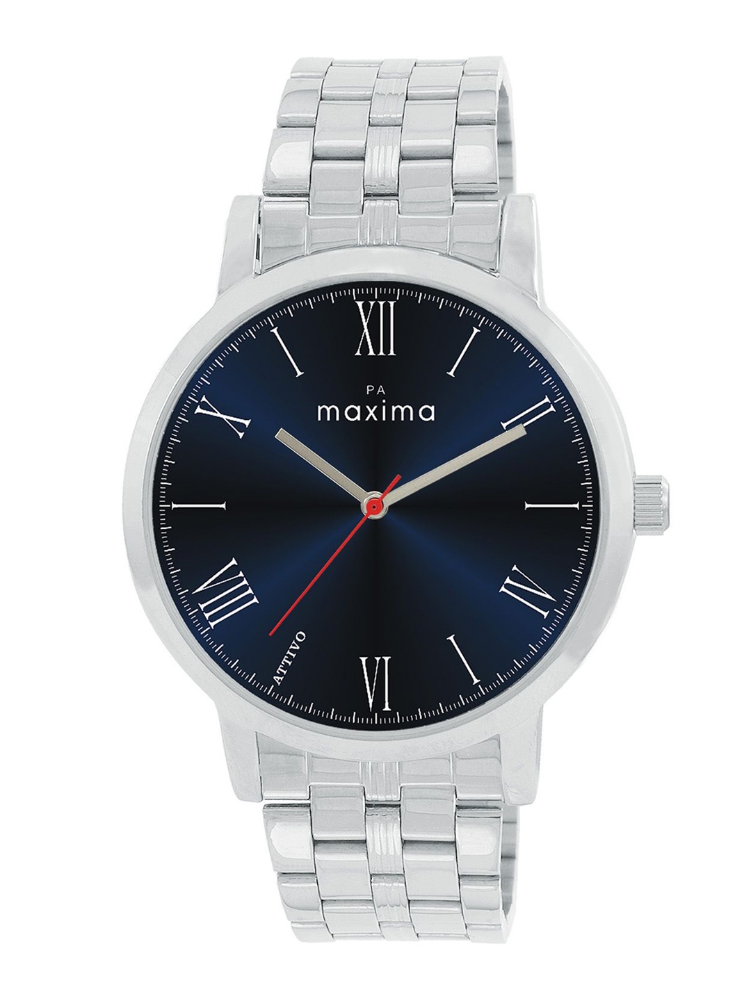 

maxima Men Printed Dial & Stainless Steel Straps Analogue Watch 67011CMGI, Blue