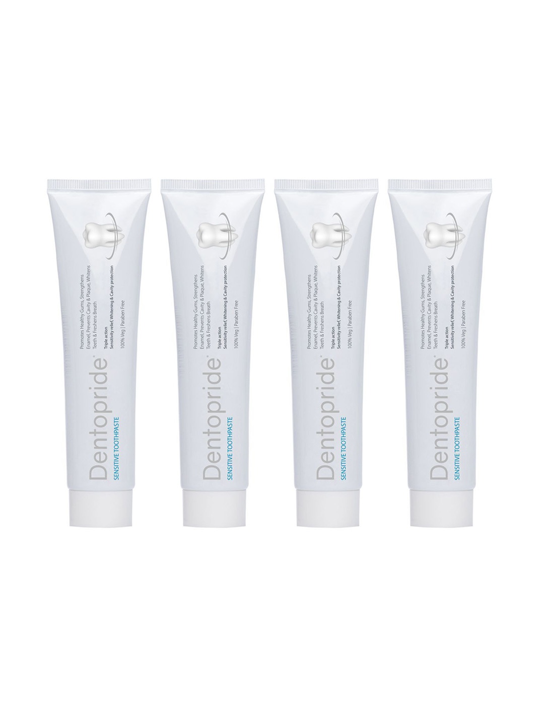 

Dentopride Set Of 4 Sensitive Toothpaste- 100 g Each, White