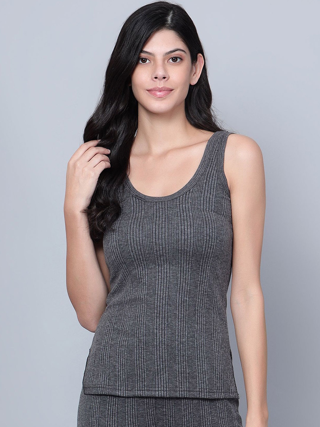 

BAESD Pack Of 2 Cotton Sleeveless Thermal Tops, Grey
