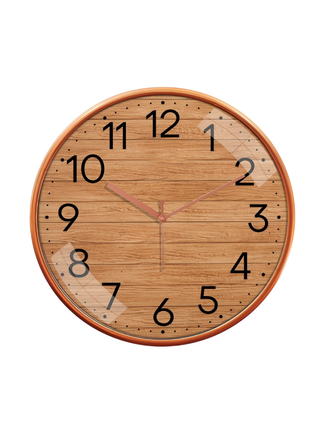 

RANDOM Printed Round Shaped Sweep Silent Movement Contemporary Wall Clock, Brown