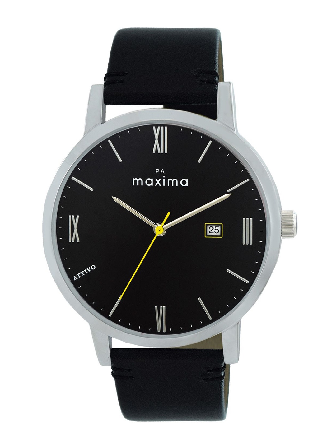 

maxima Men Dial & Leather Straps Analogue Watch 67042LMGI, Black