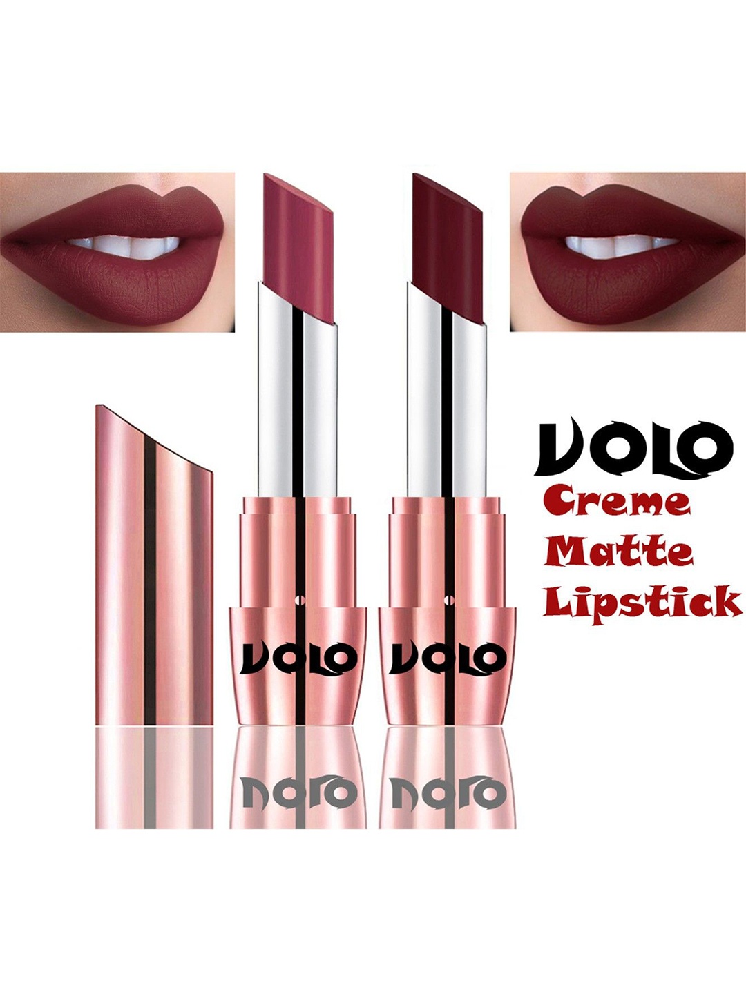 

VOLO Set Of 2 Creme Matte Lipstick 3.5g Each - Cherry 631-Maroon 642