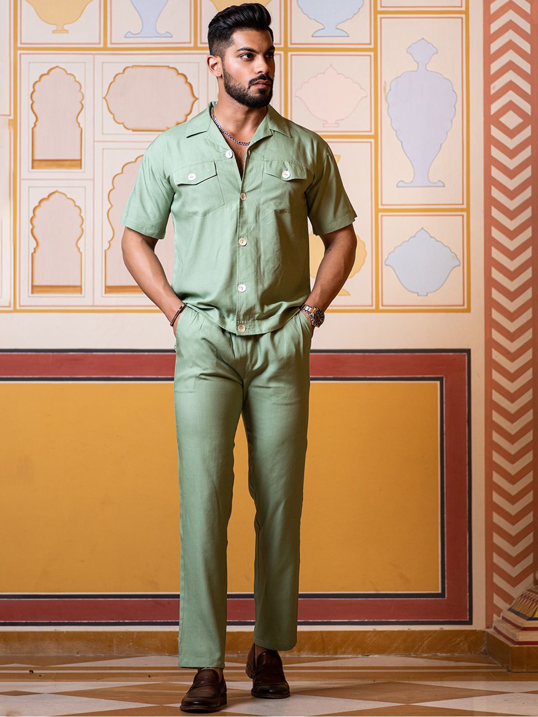 

Tistabene Shirt With Trouser Co-Ords, Olive