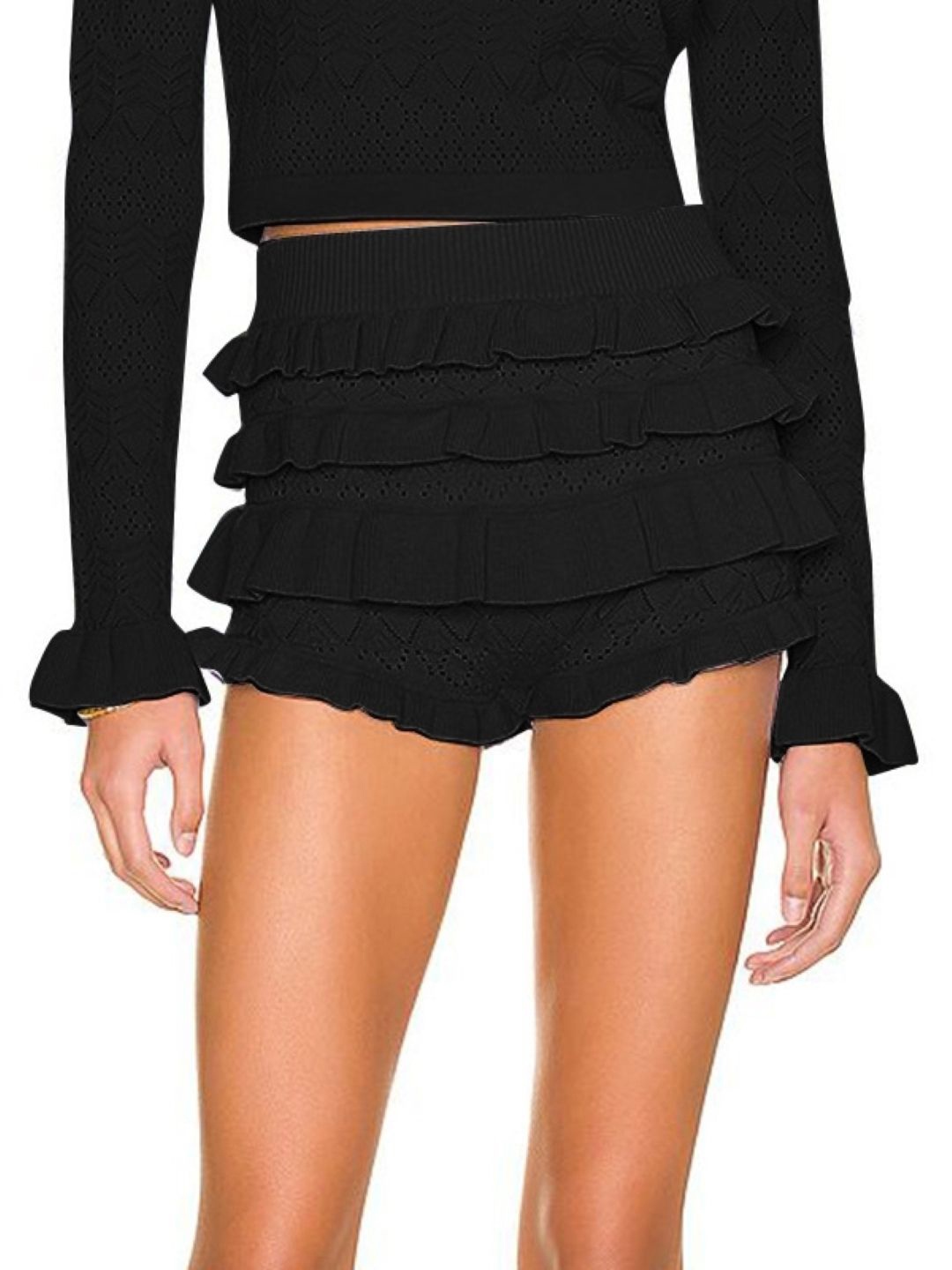 

KPOP Women Solid Regular Fit Shorts, Black