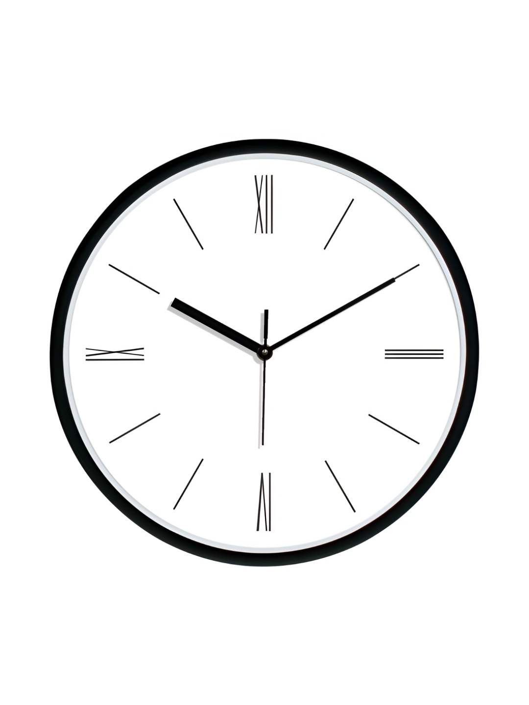 

RANDOM Printed Round Shaped Sweep Silent Movement Contemporary Wall Clock, Black