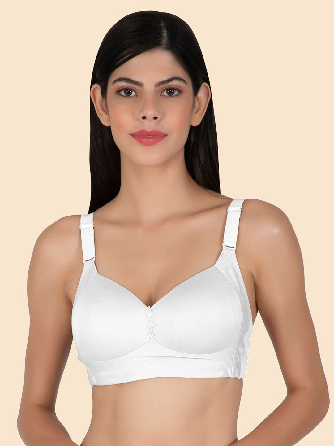 

Joomie Lightly Padded Full coverage Minimizer Bra With All Day Comfort, White