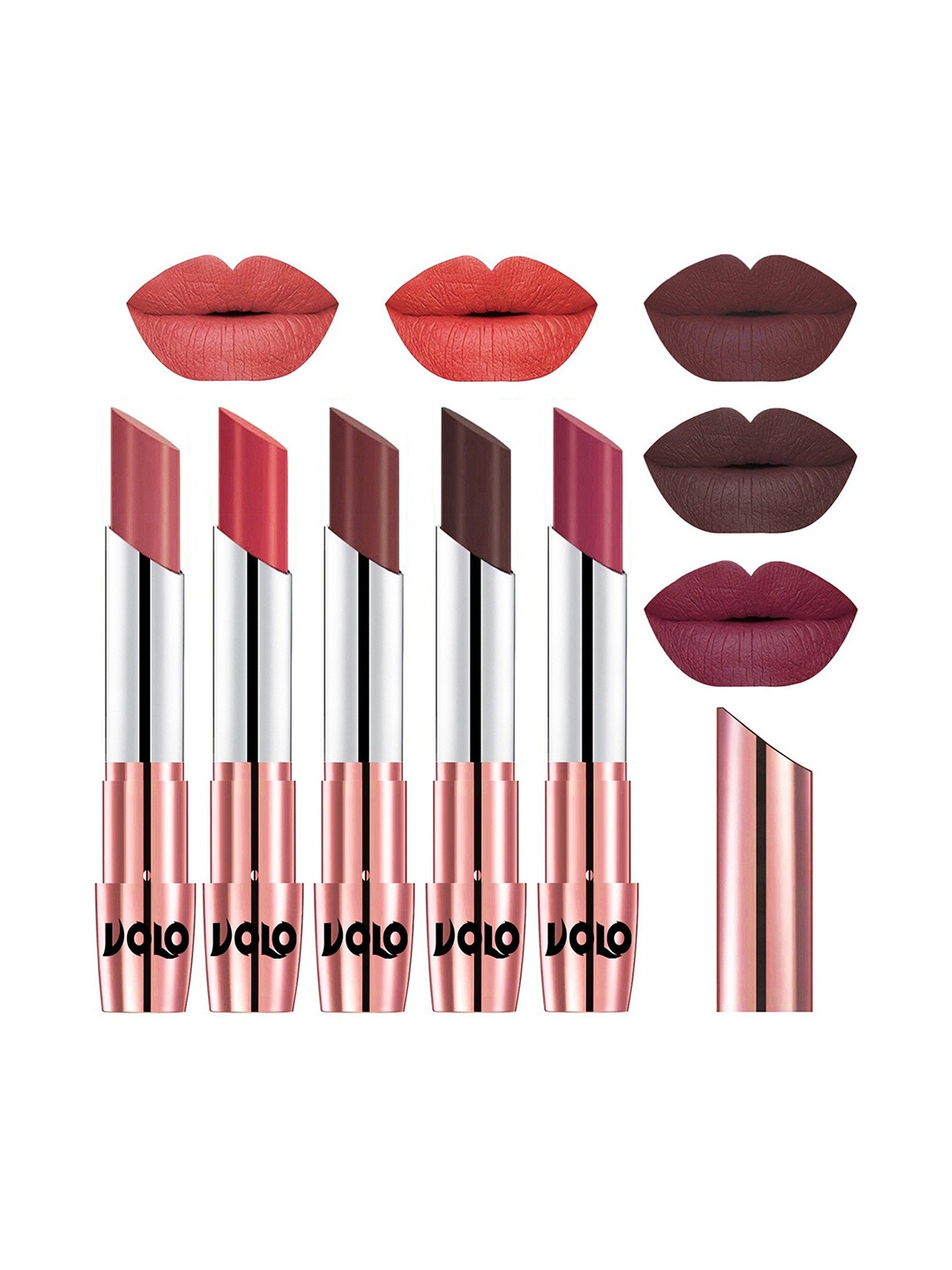 

VOLO Set Of 5 Creme Matte Lipsticks, Multi