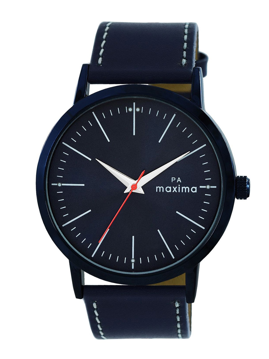 

maxima Men Dial & Leather Straps Analogue Watch 66360LMGG, Blue