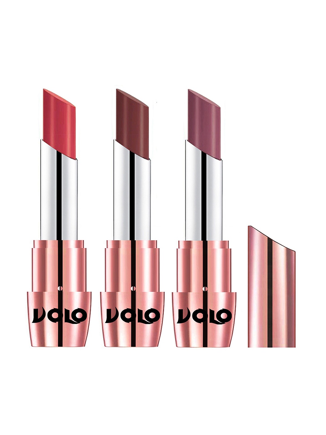 

VOLO Set Of 3 Creme Matte Lipstick - Shades 633-634-636, Peach