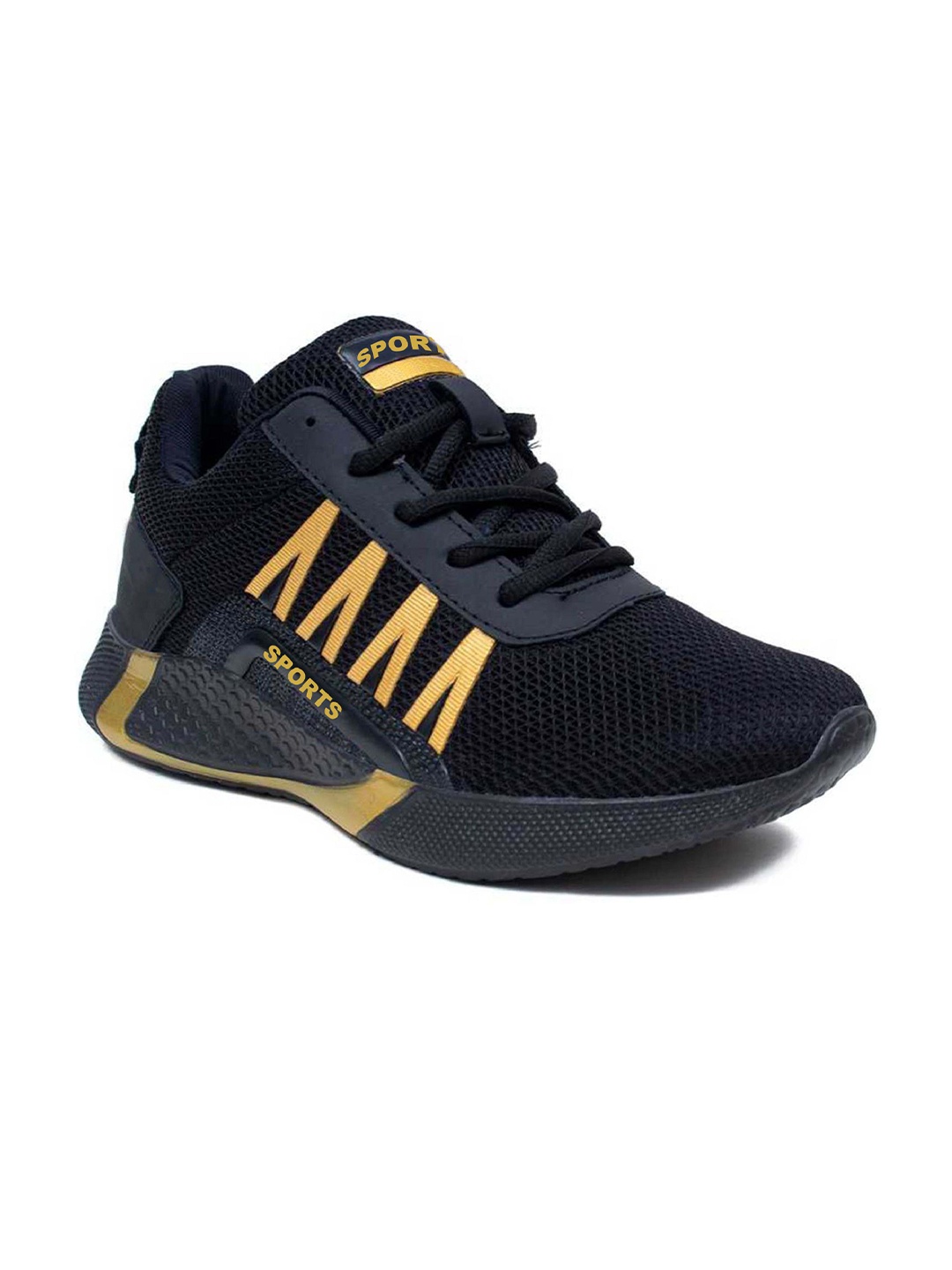 

Camfoot Boys Mesh Running Non-Marking Shoes, Black