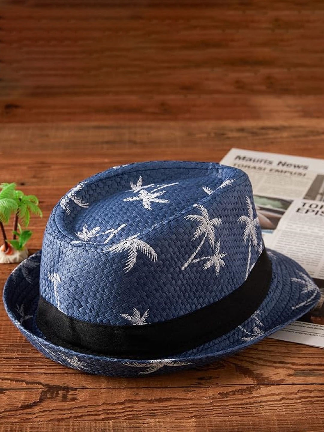 

Infispace Men Beige Self Design Fedora Hat