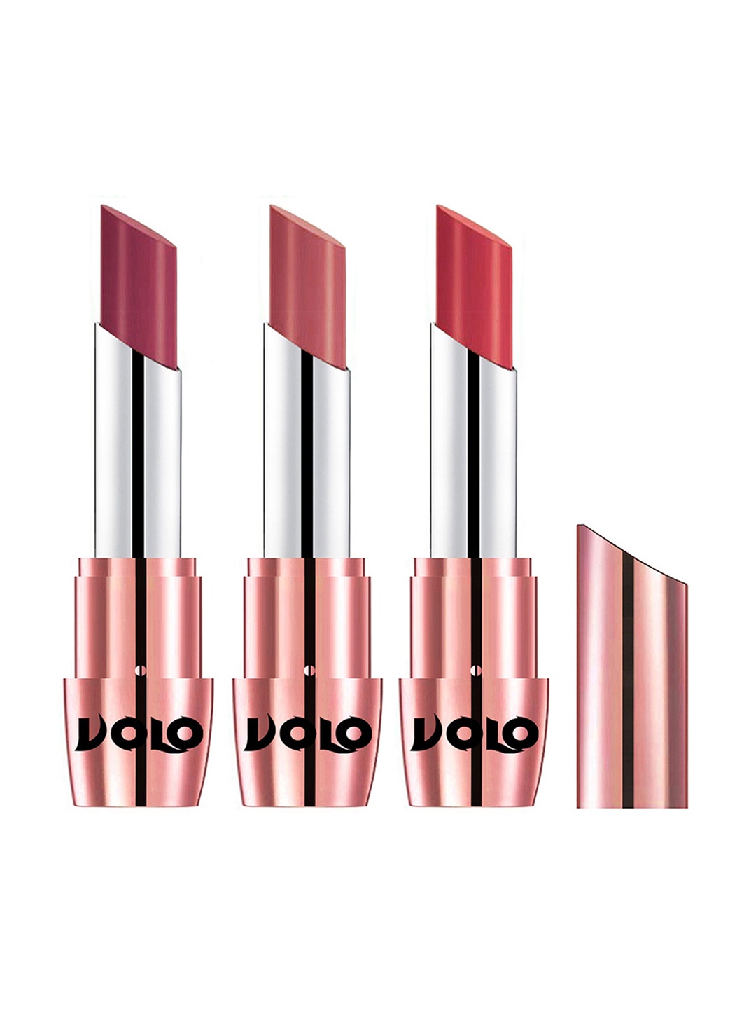 

VOLO Set Of 3 Creme Matte Lipstick - 3.5 g Each - Peach 631-Cherry 632-Light Peach 633