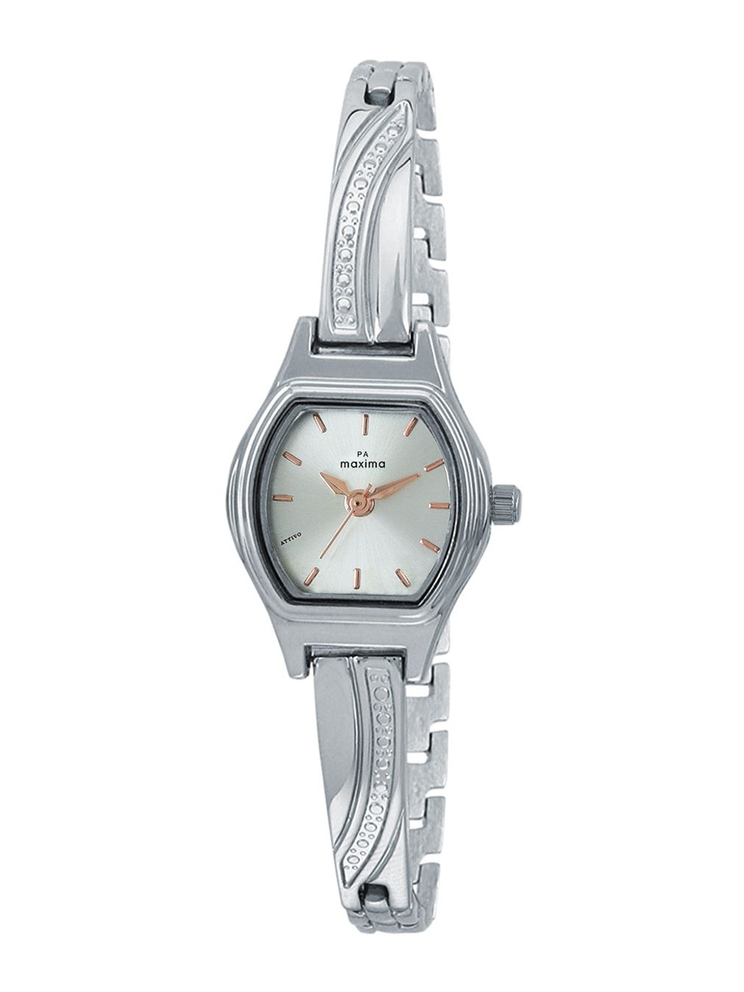 

maxima Women Dial & Straps Analogue Watch 59716BMLI, Silver