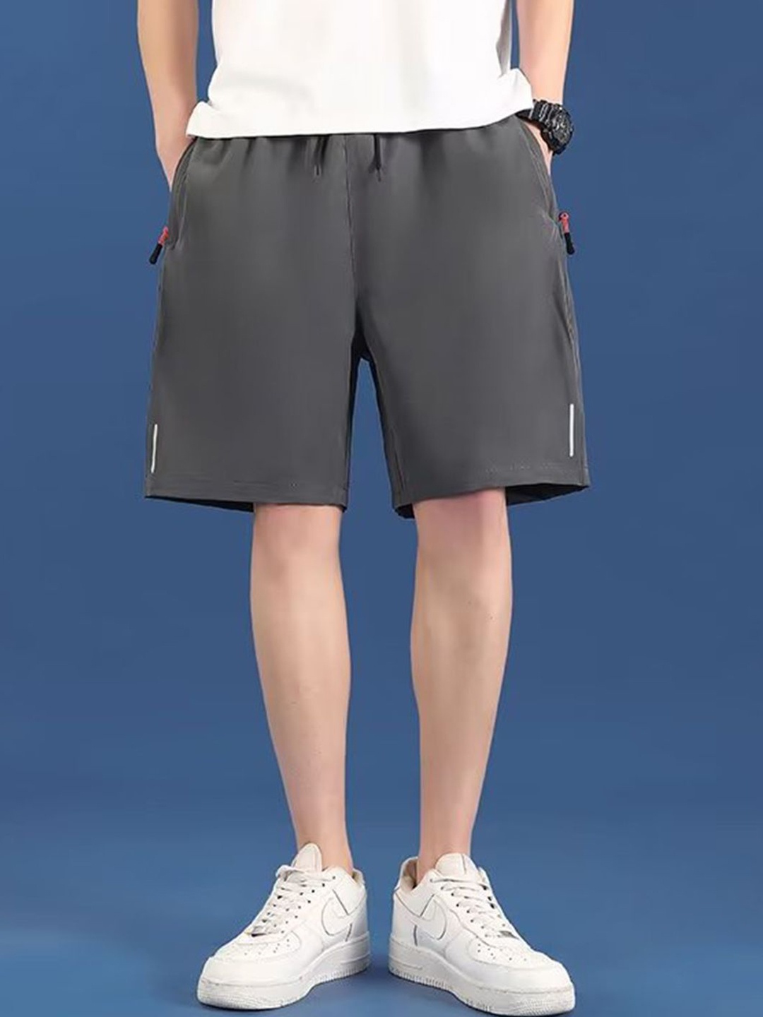 

HERE&NOW Men Regular Fit Shorts, Charcoal