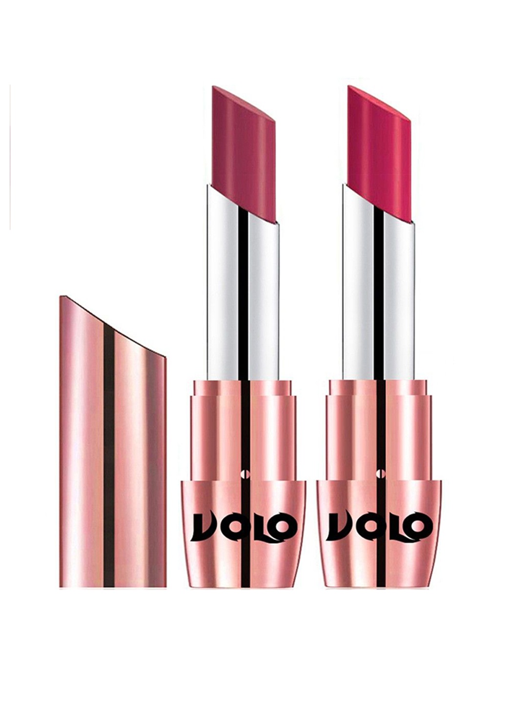 

VOLO Set Of 2 Creme Matte Lipstick - 3.5 g Each - 638 - Rose Pink - 644 - Magenta, Multi