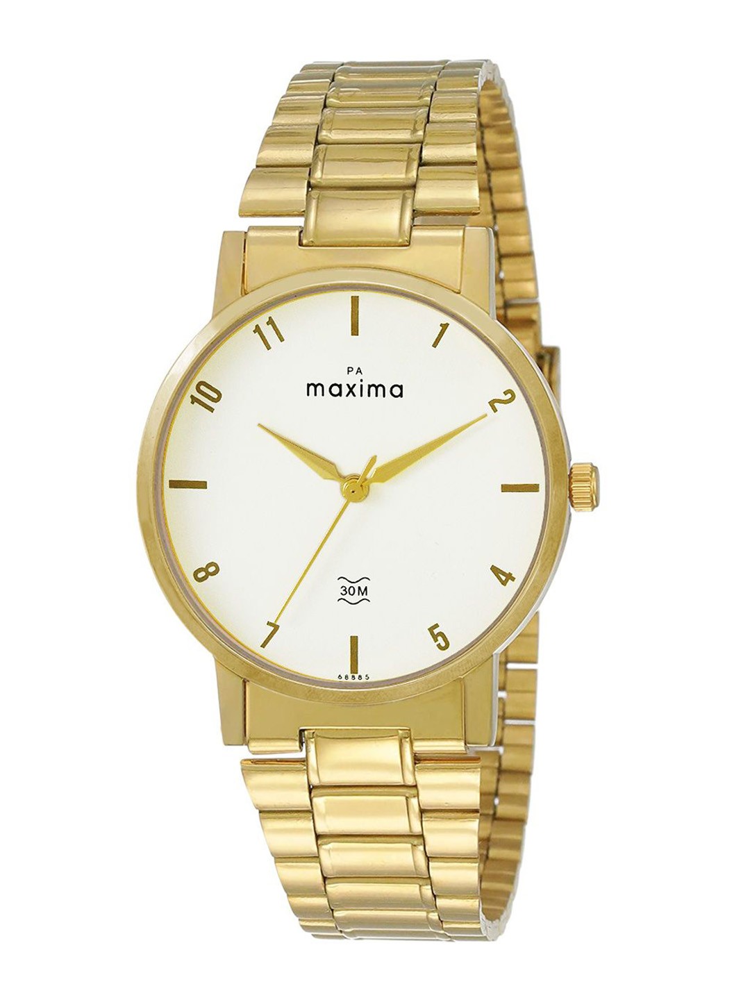 

maxima Men Dial & Stainless Steel Straps Analogue Watch 68885CMGY, White