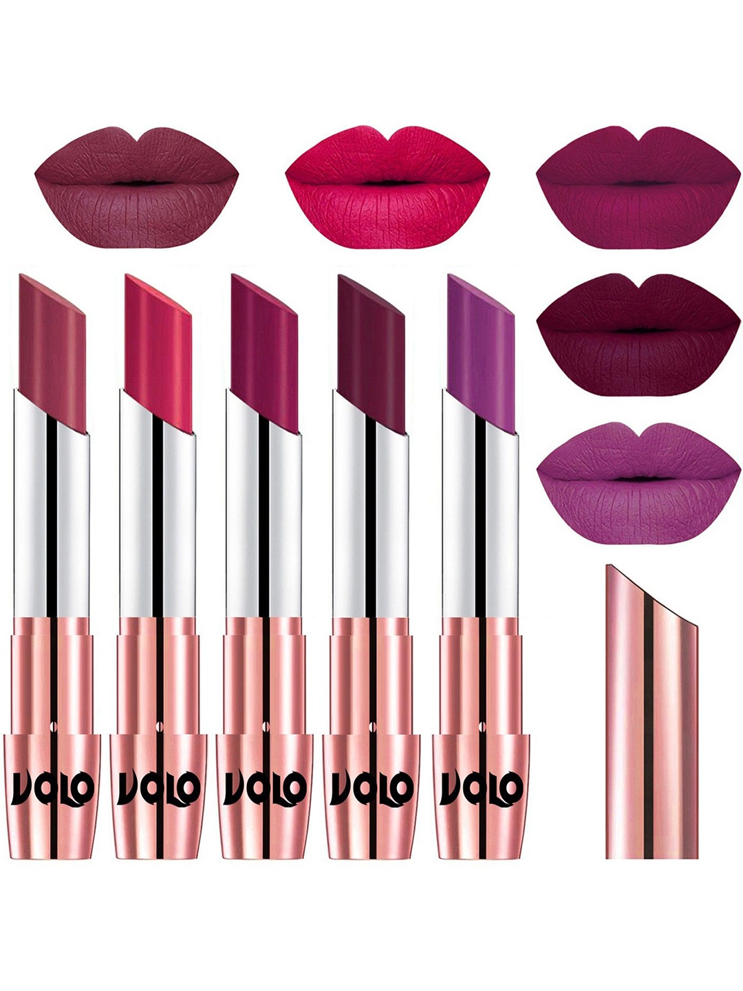 

VOLO Set Of 5 Creme Matte Lipsticks, Multi