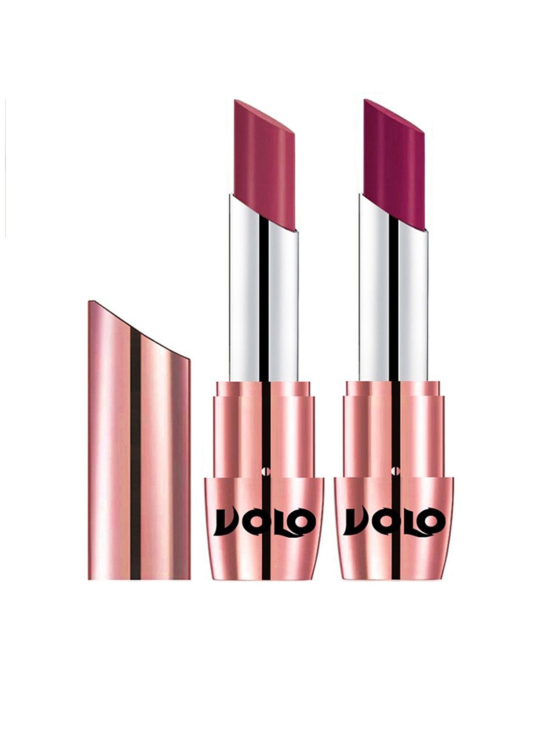 

VOLO Set Of 2 Creme Matte Lipstick - 3.5 g Each - Rose Pink - Magenta, Multi