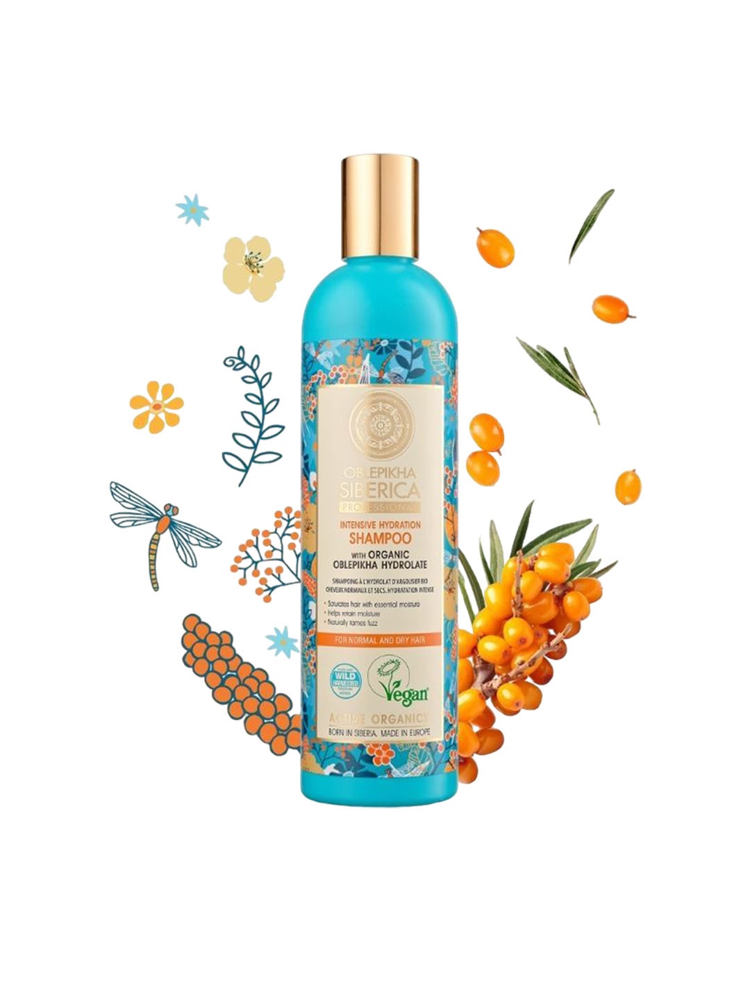 

Natura Siberica Shampoo With Organic Oblepikha Hydrolate 400 ml, Blue