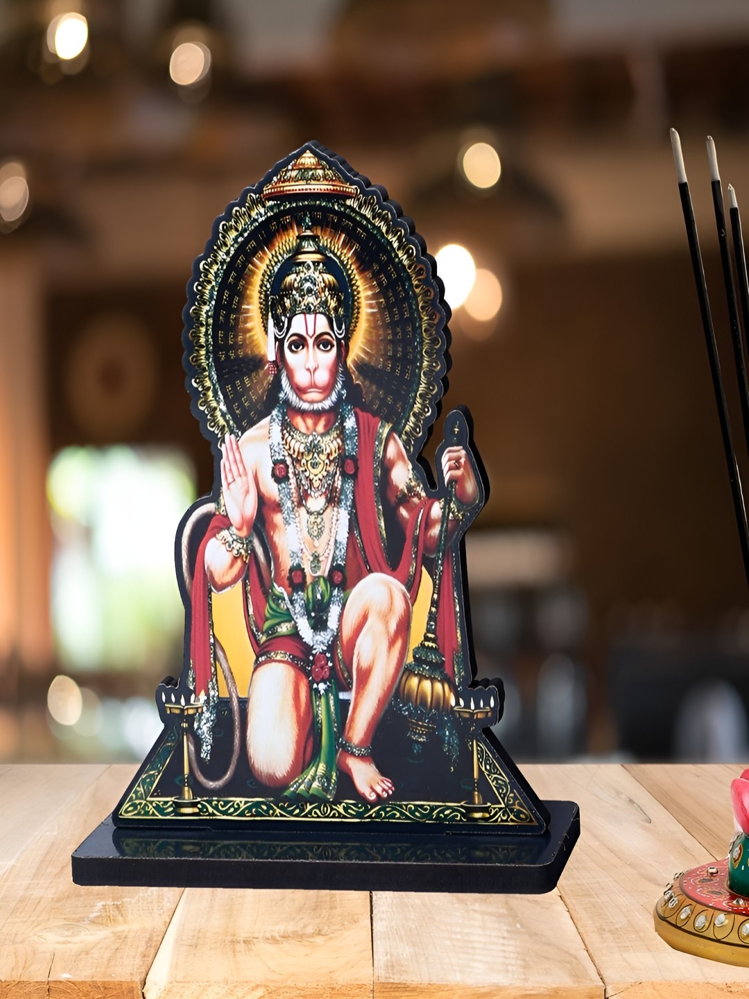 

Home Delight Red & Black Lord Hanuma Idol Wooden Showpiece
