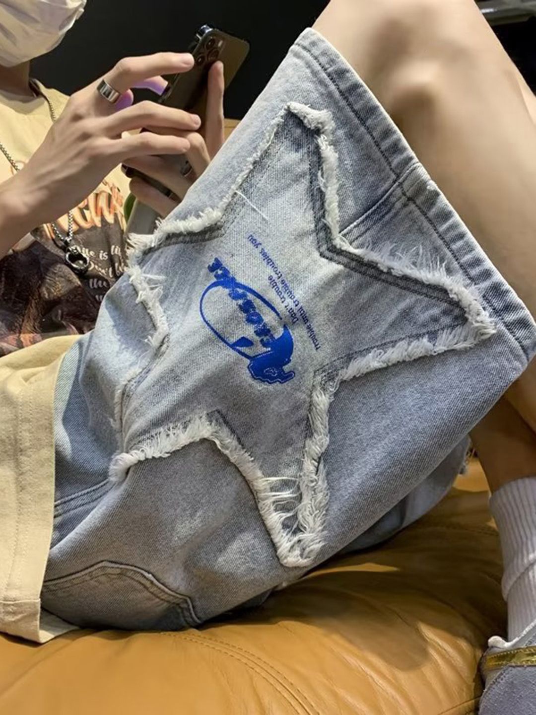 

HERE&NOW Men Denim Shorts, Blue